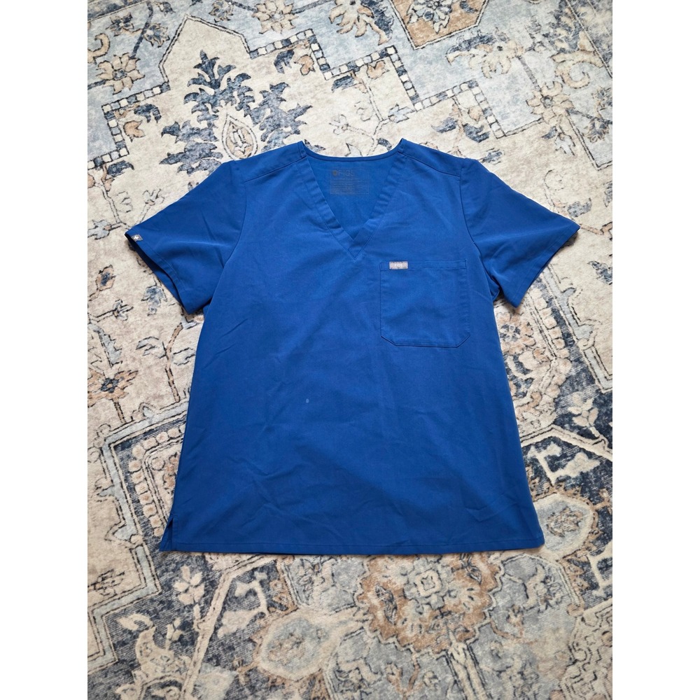 FIGS Size Large Light Blue Healthcare Medical Dental Utility Catarina Scrub Top